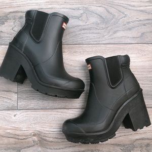 RARE Hunter Chesea Block Hunter Heeled Boots